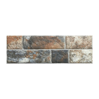 Porcelænsflise til inde/ude, facade, Pietra Nature, 17 × 52 cm, mat, stenlook
