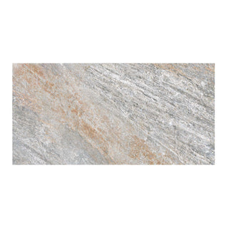 Porcelænsflise til inde/ude, Cesarom Vulcanic Grey, 30 × 60 cm, mat, stenlook