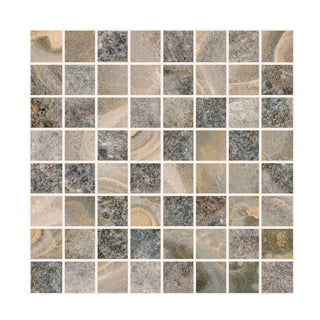 Porcelænsflise til inde/ude, Bora Bora Mix, 33,3 × 33,3 cm, blank, mosaiklook