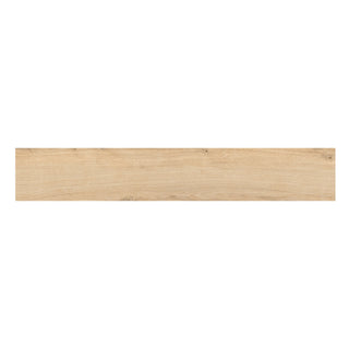 Porcelænsflise til inde/ude, Cersanit Natural Sand, 19,8 × 119,8 cm, mat, kalibreret, træimitation