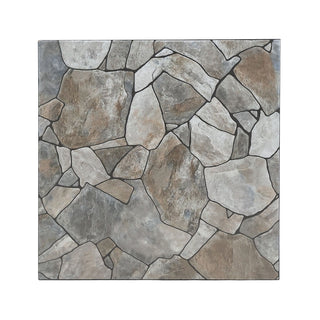 Porcelænsflise til inde/ude, Karpat Brown, 45 × 45 cm, mat, stenlook