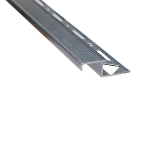 Fliseprofil i aluminium til trin, indbygget, Sæt S58 W, 2 m