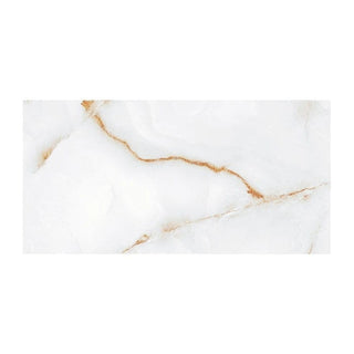 Badeværelse/køkkenflise Mineral Gold, 25 x 50 cm, Blank, Hvid, Marmorlook, 1,38 m2/pakke