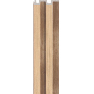 Dekorativt lamelpanel, ekstruderet polystyren, Linerio L-Line, 2650 × 122 × 21 mm