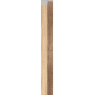 Venstre afslutningsprofil til lamelpaneler, ekstruderet polystyren, Vox Linerio L-Line, 2650 × 61 × 21 mm