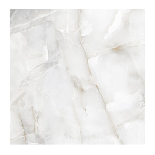 Porcelænsflise til inde/ude, Onyx Sky, 60 × 60 cm, blank, rektificeret, marmorimitation