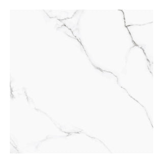Porcelænsflise til inde/ude, McKinley, 60 × 60 cm, blank, rektificeret, marmorlook