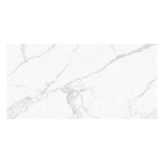 Porcelænsflise til inde/ude, Signorio Statuario Rock Stone, 60 × 120 cm, mat, rektificeret, marmorlook