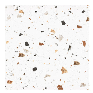 Porcelænsflise til inde/ude, Remzi Terrazzo, 60 × 60 cm, mat, rektificeret, stenlook