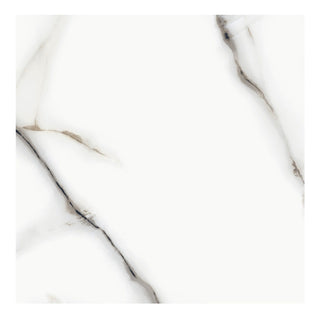 Porcelænsflise til inde/ude, Culcutta Black, 60 × 60 cm, blank, retificeret, marmorlook