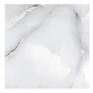 Porcelænsflise til inde/ude, Cloudy Onix Polish, 60 × 60 cm, blank, retificeret, marmorlook