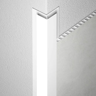 Profil hjørne udvendig Vilo B1 – PVC, hvid, 2,7 m