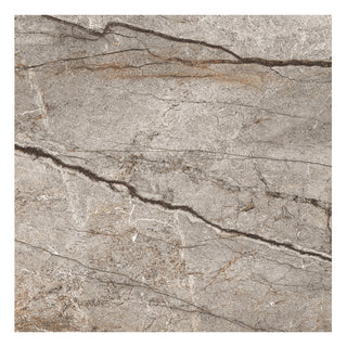 Porcelænsflise til inde/ude, Costline Natural, 60 × 60 cm, blank, rektificeret, marmorlook