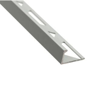 Fliseprofil i aluminium til afslutning af gulv- og vægfliser, SÆT S52, lige, 12 x 2500 mm