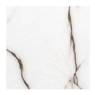Porcelænsflise til inde/ude, Fancy Onyx Grey, 60 × 60 cm, blank, rektificeret, marmorlook