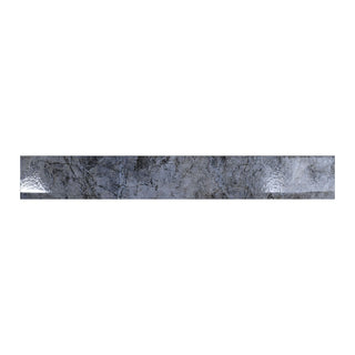 Sokkelflise i porcelænsstentøj, Martins Marble, marmorlook, blank, 7,5 × 60 cm