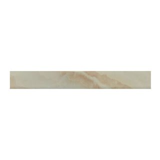 Sokkelflise i porcelænsstentøj, Martins Marble, marmorlook, blank, 7,5 × 60 cm