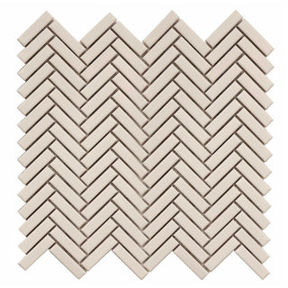 Mosaik Chevron White, 28,3 × 27,7 cm, blank