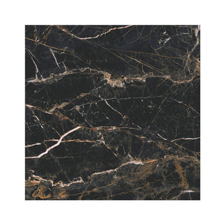 Porcelænsflise til inde/ude, Marquina Gold Poler, 119,7 × 119,7 cm, blank, marmorlook
