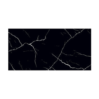 Porcelænsflise til indendørs brug, Nero Marble, 60 × 120 cm, blank, marmorlook
