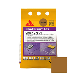 Fugemasse til fliser og klinker Sikaceram-655 Cleangrout, brown, indendørs / udendørs, 5 kg