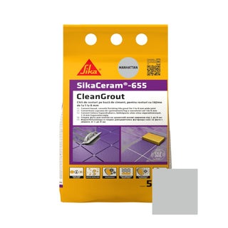 Fugemasse til fliser og klinker Sikaceram-655 Cleangrout, Manhattan, indendørs / udendørs, 5 kg