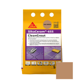 Fugemasse til fliser og klinker Sikaceram-655 Cleangrout, oak wood, indendørs / udendørs, 5 kg
