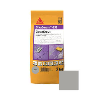 Fugemasse til fliser og klinker Sikaceram-655 Cleangrout, ash, indendørs / udendørs, 2 kg