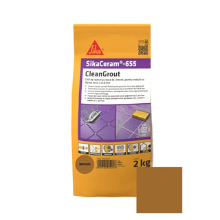 Fugemasse til fliser og klinker Sikaceram-655 Cleangrout, brown, indendørs / udendørs, 2 kg