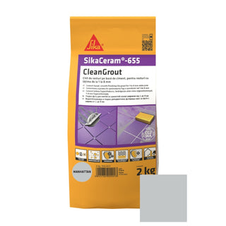 Fugemasse til fliser og klinker Sikaceram-655 Cleangrout, Manhattan, indendørs / udendørs, 2 kg