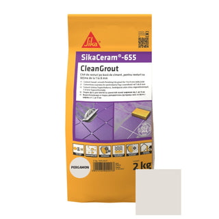 Fugemasse til fliser og klinker Sikaceram-655 Cleangrout, pergamon, indendørs / udendørs, 2 kg
