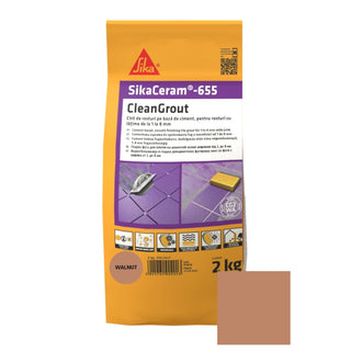 Fugemasse til fliser og klinker Sikaceram-655 Cleangrout, walnut, indendørs / udendørs, 2 kg
