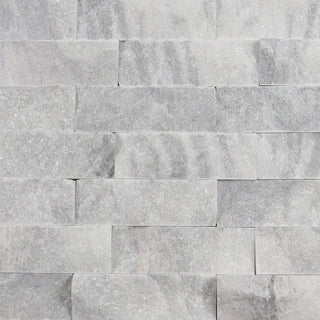 Vægbeklædning, Dekorativ stenflise i natursten, Split Face Mugla White, Indendørs/udendørs