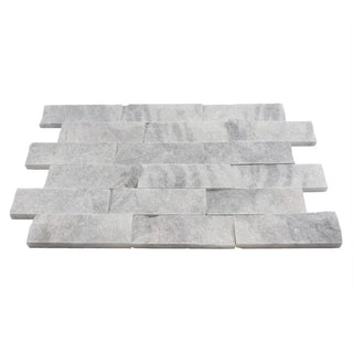 Vægbeklædning, Dekorativ stenflise i natursten, Split Face Mugla White, Indendørs/udendørs