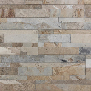 Selvklæbende vægpanel i natursten, Modulo Natimur Flex Brown, Indendørs, Beige/Multifarvet