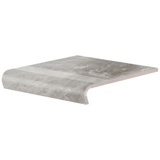 Trappeflise i porcelænsstentøj, V-Shape Piatto Gris 6804, 30 × 32 cm, mat