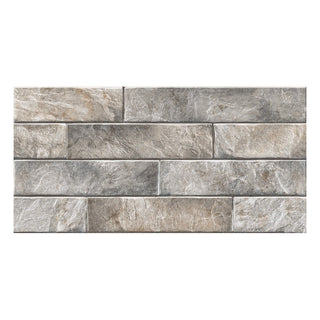 Porcelænsflise til inde/ude, Topkapy Grey, 30 × 60 cm, mat, stenlook