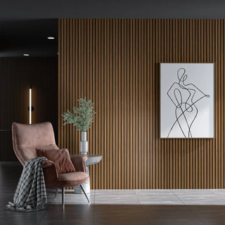 Dekorativt lamelpanel, hård polymer, Power Ray AM1302-Phoebe, 2700 × 122 × 12 mm