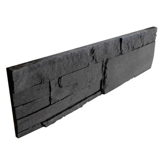 Dekorativ stenflise til vægbeklædning, Modulo Neo Deep Grey, Indendørs/udendørs, Sort