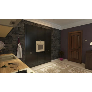 Dekorativ stenflise til vægbeklædning, Modulo Neo Deep Grey, Indendørs/udendørs, Sort