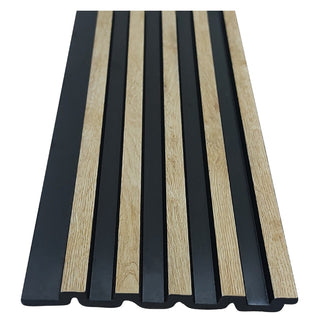 Dekorativt lamelpanel, hård polymer, Wood Class RS802, 2700 × 126,5 × 12 mm