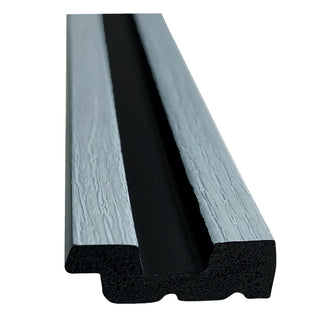 Højreprofil til lamelpaneler, hård polymer, Wood Class RS900, 2700 × 37 × 12 mm