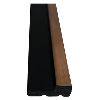 Venstre afslutningsprofil til lamelpaneler, hård polymer, Wood Class RS1054, 2700 × 30,5 × 12 mm