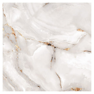 Butterfly – Porcelænsflise 45 × 45 cm, hvidt marmorlook og blank