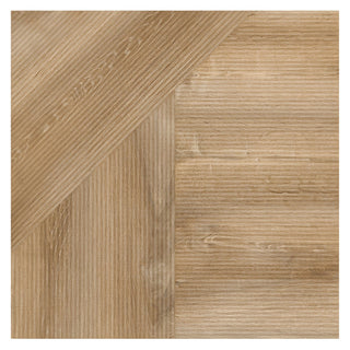 Porcelænsflise til inde/ude, Woodfeel Roble, 74,7 × 74,7 cm, mat, rektificeret, trælook