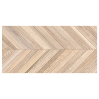 Porcelænsflise til inde/ude, 6132 Chateau Beige, 60 × 120 cm, mat, rektificeret, trælook