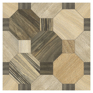 Porcelænsflise til inde/ude, Parquet Nogal, 60 × 60 cm, mat, trælook