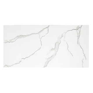 Porcelænsflise til inde/ude, Emma Gold, 60 × 120 cm, blank, retificeret, marmorlook