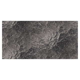 Porcelænsflise til inde/ude, Kartepe Black, 60 × 120 cm, blank, rektificeret, stenlook