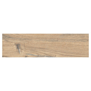 Porcelænsflise til inde/ude, Montana Brown 2029, 15,5 × 60,5 cm, mat, trælook